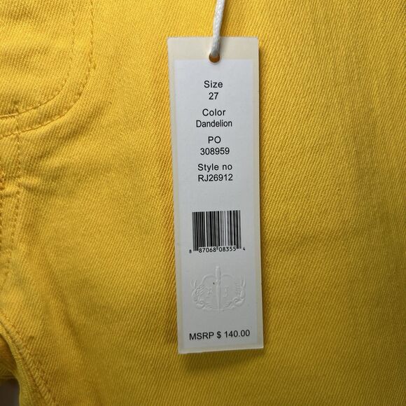 Romeo & Juliet Couture Skinny Jeans Womens Size 27 (27x28) Dandelion Yellow $140 - Picture 5 of 14